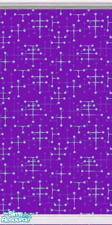Sims 2 — Eames Wallpaper (Grape) by DJLadyPope — Grape colored 1950's wallpaper. Pattern by Pixeldecor.com