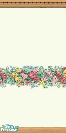 Sims 2 — Just flowers by sxylissy83 — Like the title says, this paper is just a band of colorful flowers against a beige
