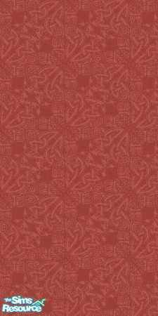 Sims 2 — CelticArtDesignsRoseRed by Fraeyalady02 — Rose Red wall with celtic designs.