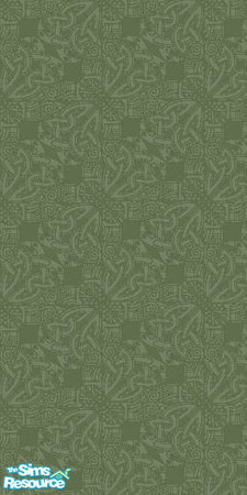 Sims 2 — CelticArtDesignsSageGreen by Fraeyalady02 — Sage Green wall with celtic designs.