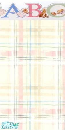 Sims 2 — ABC by homuffin — A wallpaper for the baby or toddler's room featuring Beatrix Potter's Peter Rabbit.