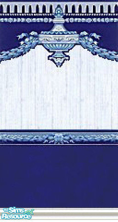 Sims 2 — K8SBlueClassWLL09 by Kate139 — 1 of 12 Walls in the Blue Class Set. Made by me (Kate Tamblyn) for Sims 1 and now