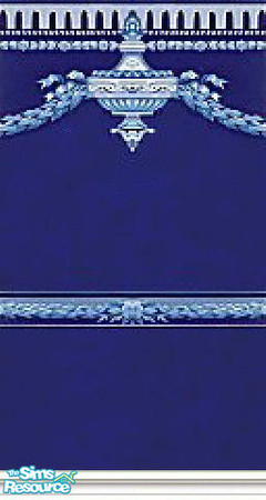 Sims 2 — K8SBlueClassWLL08 by Kate139 — 1 of 12 Walls in the Blue Class Set. Made by me (Kate Tamblyn) for Sims 1 and now