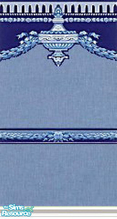 Sims 2 — K8SBlueClassWLL07 by Kate139 — 1 of 12 Walls in the Blue Class Set. Made by me (Kate Tamblyn) for Sims 1 and now