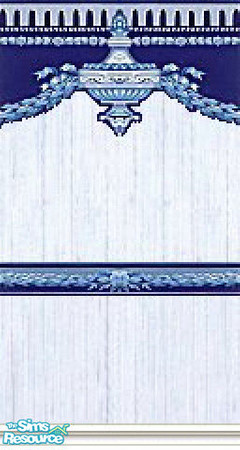 Sims 2 — K8SBlueClassWLL05 by Kate139 — 1 of 12 Walls in the Blue Class Set. Made by me (Kate Tamblyn) for Sims 1 and now
