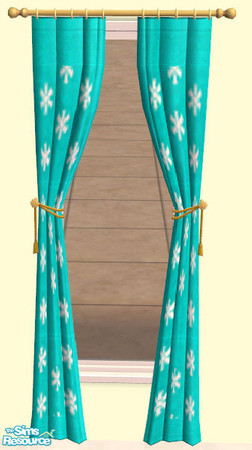Sims 2 — Snowflake Curtains by oldmember_silkenbutterfly — A set of Victoriana curtains in a pretty multi-snowflake