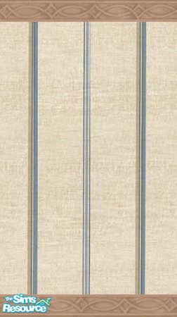 Sims 2 — Blue Stripe by ms_teree — Light blue stripes on a beige wall with carved wooden borders. Created by Ms Teree.