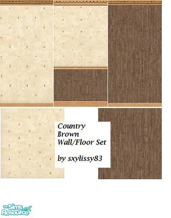 Sims 2 — Country Brown Set by sxylissy83 — Great wallpaper and floor set for a country home or lodge..enjoy!