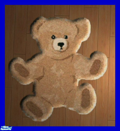 Sims 2 — Shaped Rug:  Teddy Bear by SSilver — Part of my Shaped Real Rug Set. Please download the the mesh needed for