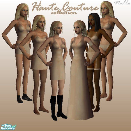 Sims 2 — Haute Couture Collection by nablanabla — A collection of Haute Couture clothing for each clothing type.