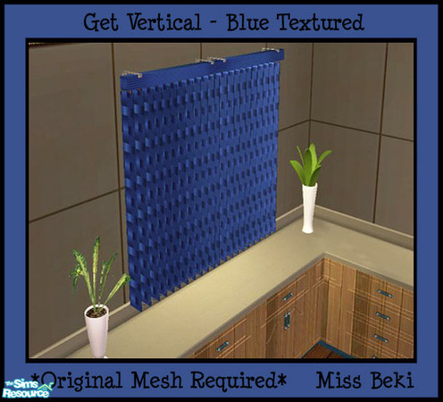 Sims 2 — Mid Length Verticals - Blue by miss_beki — Mid Length Verticals in Blue. Please download the original mesh by