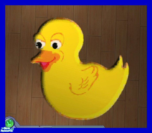 Sims 2 — Shaped Rug:  Ducky by SSilver — Part of my Shaped Real Rug Set. Please download the the mesh needed for these