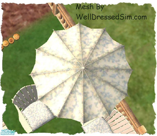 Sims 2 — Ourdoor Living Umbrella  (WDS BriAnna) by SSilver — This is a recolor of the beautiful umbrella that BriAnna at