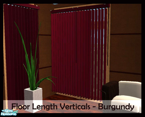 Sims 2 — Floor Length Verticals - Burgundy by miss_beki — Floor length Verticals in Burgundy. Please download the