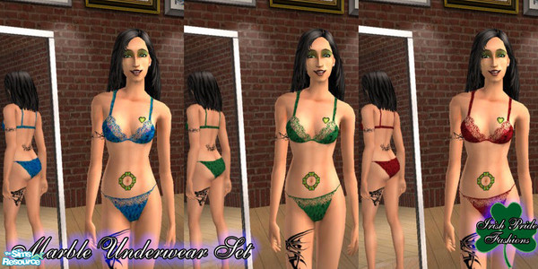 Sims 2 — Marble Style Underwear Set by Irish Pride — This new underwear set features a marble look while keeping comfort