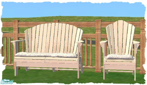 Sims 2 — Outdoor Living Loveseat Cushions by SSilver — This is for the cushions. It's hard to see in this picture