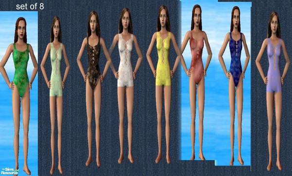 Sims 2 — Teddy Set by ead425 — set of 8: green, pale green, red,black,yellow,white,lavender and blue