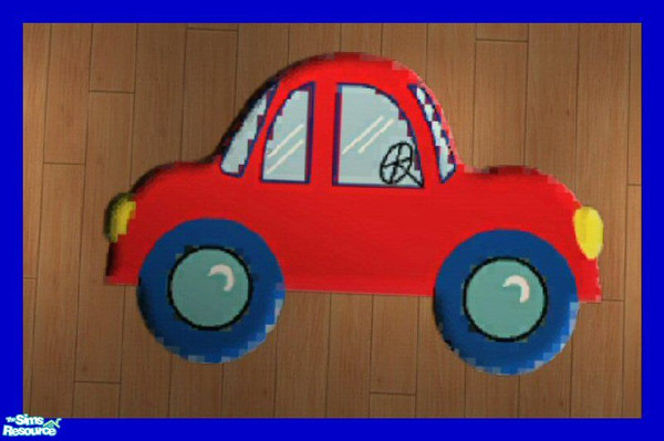 Sims 2 — Shaped Rug:  Car by SSilver — Part of my Shaped Real Rug Set. Please download the the mesh needed for these rugs