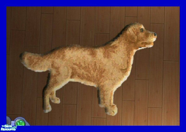 Sims 2 — Shaped Rug:  Golden Retriever by SSilver — Part of my Shaped Real Rug Set. Please download the the mesh needed