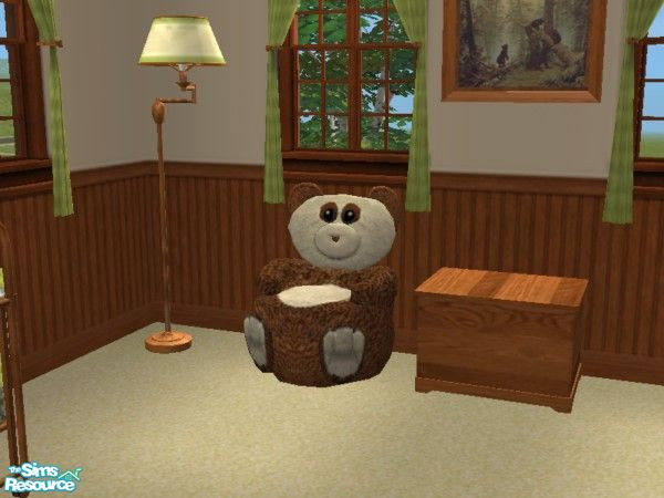 Sims 2 — Fishing Bear Chair by toriamos — A child's chair to match the Fishing Bear Nursery Set.