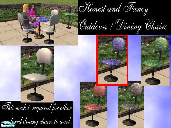 Sims 2 — Honest and Fancy Outdoors - Blue marble by LaLunaRossa72 — Adding variety and style to your home without