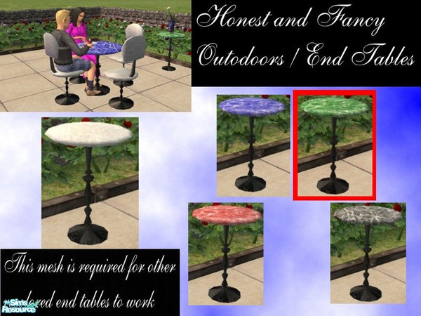 Sims 2 — Honest and Fancy Outdoors - Green Marble by LaLunaRossa72 — Adding variety and style to your home without