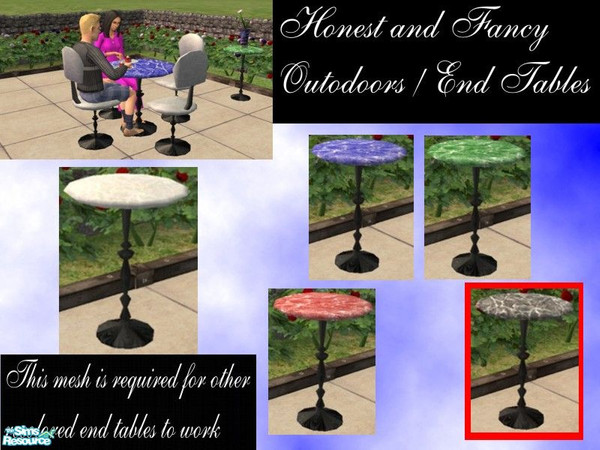 Sims 2 — Honest and Fancy Outdoors - Black Marble by LaLunaRossa72 — Adding variety and style to your home without