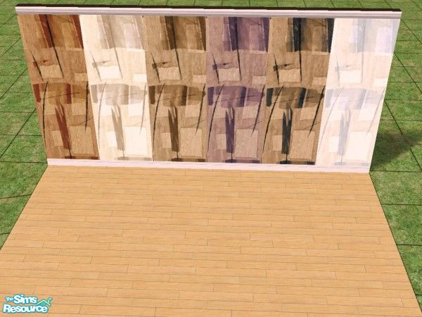 Sims 2 — Abstract Oriental Wall Set by stitchy — Set of six oriental inspired walls.