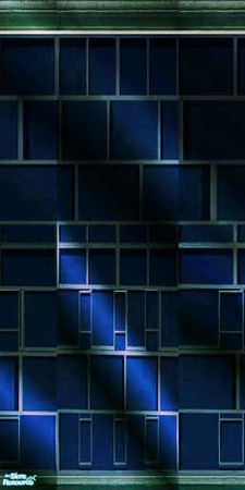 Sims 2 — Blue Movin\' wall panels by TearsRain — A wooden wall that matches the flooring in Blue like there is no end and