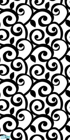 Sims 2 — Bold Black Swirl Wallpaper by jigsawtooth — A very cool pattern for your very cool sims. enjoy!