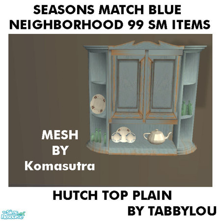 Sims 2 — TL - SM N99 SM Items HutchTopDoors Blue All Wd by TabbyLou — Komasutra\'s Hutch Top Doors Blue Plain for Recolor