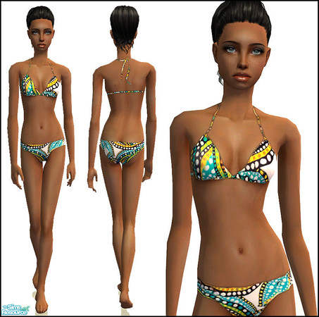 Sims 2 — Sunshine - Blue/White/Yellow  by Aleeza — No mesh or EP required. Enjoy!