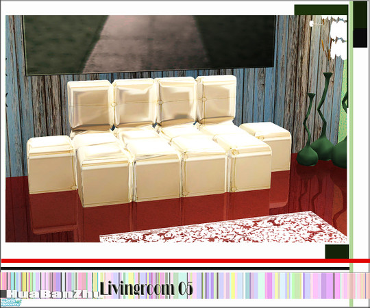 Sims 2 — Huabanzhu livingroom05 - Blocks Sofa by huabanzhu — 