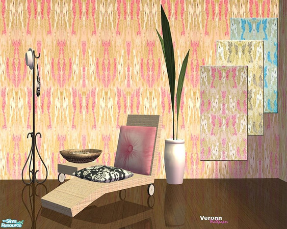Sims 2 — Veronn Wallpaper Set 04 by Veronn — Multicoloured wallpaper set.3 new color.