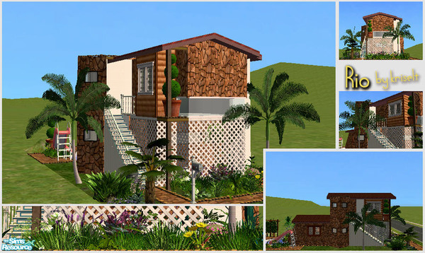 Sims 2 — ~Rio~ by kriselt — Rio-modern house with original livingroom window, 2 stories. Builded on 3x1 lot, so it\'s