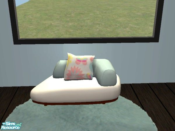 Sims 2 — Flower sofas - blue - midium sofa by dunkicka — ... 