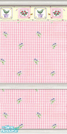 Sims 2 — am_kitchenseries03 by Cruella — A touch of fun and elegance with berries, gingham, birds and gingerbread men.