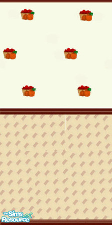 Sims 2 — Country classic (browns) by eglitterbug — Beautiful country kitchen classic style wallpaper,with beige and