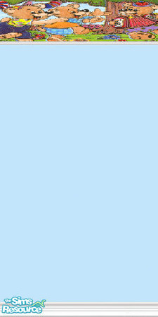 Sims 2 — Blue wall with teddies by Astarta — Wall set for the nursery. Made by astarta