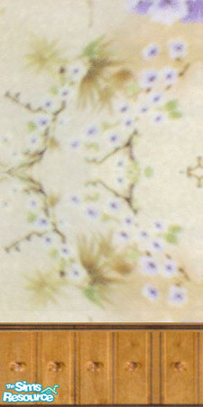 Sims 2 — subtle flower wall by ead425 — subtle flowers in lavender and beige