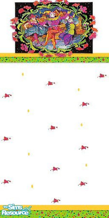 Sims 2 — Mardi Gras Wall by Betsy4arts — Goes with the bedroom set.Betsy's creations