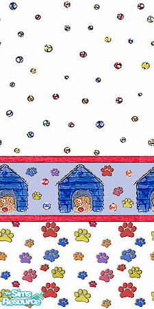 Sims 2 — Pawfections by Lorah — Blue dog paw prints or purple cat paw prints? Whatever from they match the Pawfection