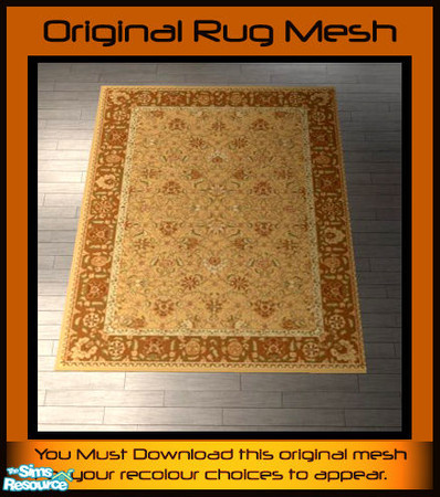 Sims 2 — Original Large Rug Mesh 3x4 by miss_beki — This is the Original Mesh for the 3x4 Rug. You must download this