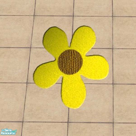 Sims 2 — Brown-eyed Susan rug by buntah — This is part of my Dazzlin' Daisies rug set. You must download Echo's 3x4 rug