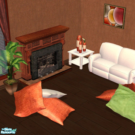 Sims 2 — Mix and Match Floor Cushions RED by cemre — ***The pink one has the mesh so it must be downloaded for other