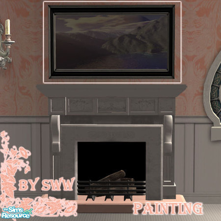 Sims 2 — Bridal Rising painting (white frame by sww — made by sww the picture itself is not made by me, but by fuego316