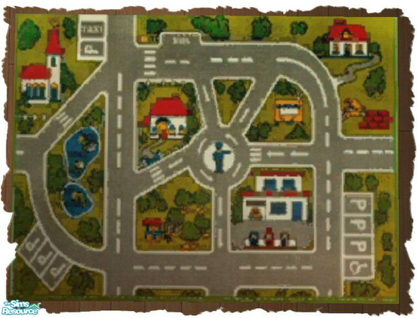 Sims 2 — City Streets Play Mat by SSilver — Part of my Little Simmies' Rug Set. Please download Windkeepers "Real