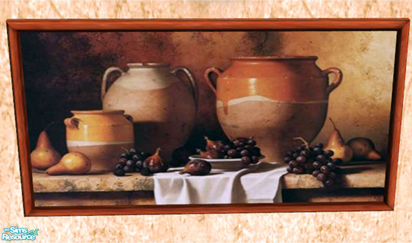 Sims 2 — Jars and Grapes Framed Print by dancingaphrodite — Lovely for many different decors.