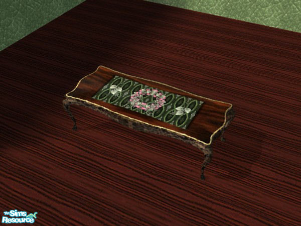 Sims 2 — Green Victorian Living room set coffee t by Cori27 — Part of the Green Victorian Living room set.