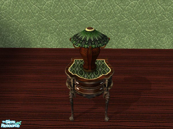 Sims 2 — Green Victorian Living room set lamp by Cori27 — Part of the Green Victorian Living room set.